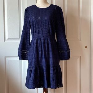 J Crew embroidery and eyelet dress